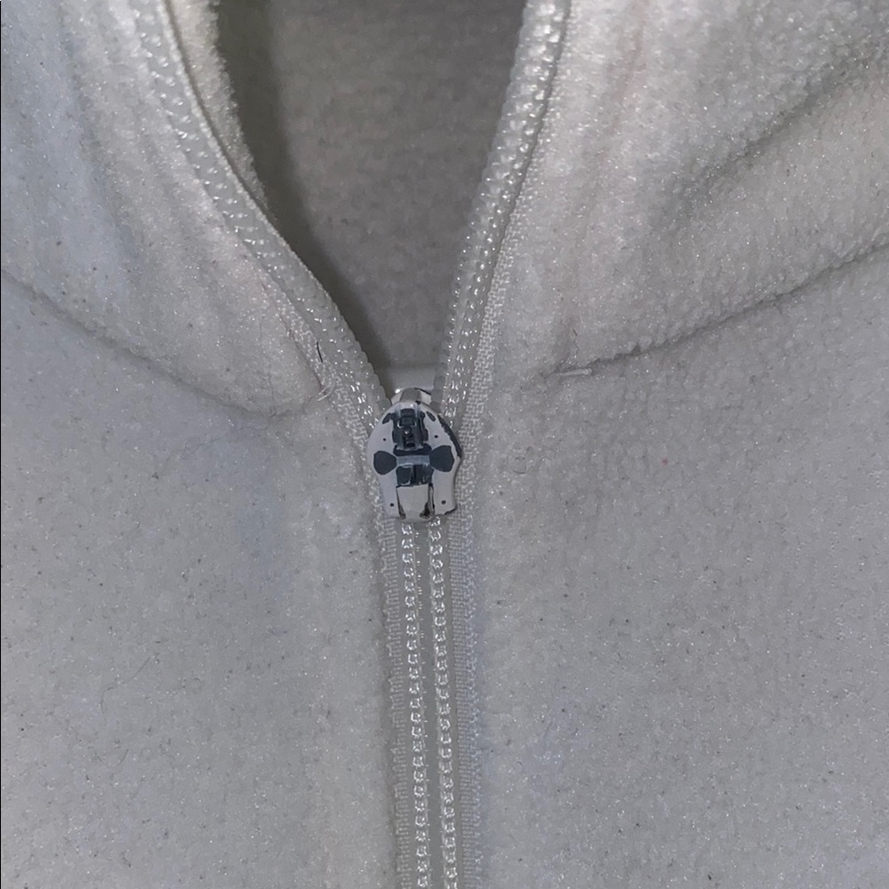 Columbia White Utility Jacket Fleece Stand-Up Collar - Picture 2 of 5